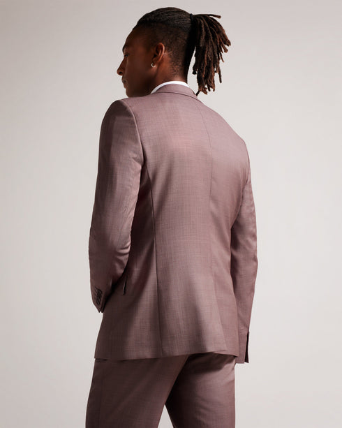 BYRONJ-Jackets-A refined take on the classic suit, our BYRONJ blazer features single-breasted buttons and a peaked lapel. This style is perfect for layering over a crisp shirt and adding some panache to your weekday wardrobe. Blazer Virgin wool Peaked lapel Single breasted buttons Long sleeved Pockets Ty is 6'1" / 1.86m and wears Medium Pink in a Ted size 3- Ted Baker Romania